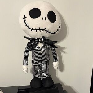 Jack Skellington plush toy.  Stands on his own.
